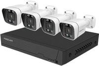 Foscam FNA108E-B4-2T LAN IP-Überwachungskamera-Set mit 8 Kanälen, 4 Kameras und 4K Auflösung, Schwarz und Weiß - Bild 1