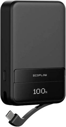 EcoFlow Rapid 10000 Powerbank mit 10000 mAh, MagSafe und Qi Wireless Charging, USB-C, Schwarz - Bild 1