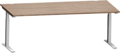 Schäfer Shop Genius Schreibtisch MODENA FLEX höhenverstellbar in Eiche-Dekor und Weiß, B/T: 200 x 100 cm - Bild 1