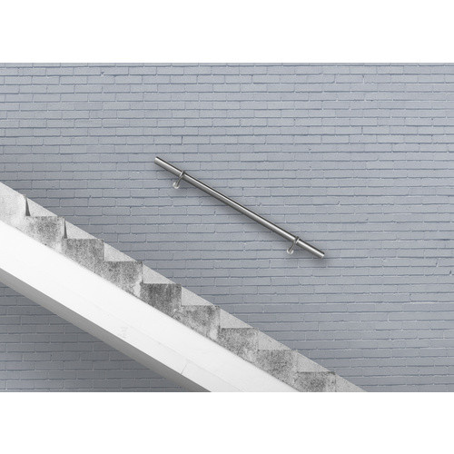 Treba Frewa Handlauf-Set aus Edelstahl in Silber, matt, rund, Länge: 150 cm - Bild 3