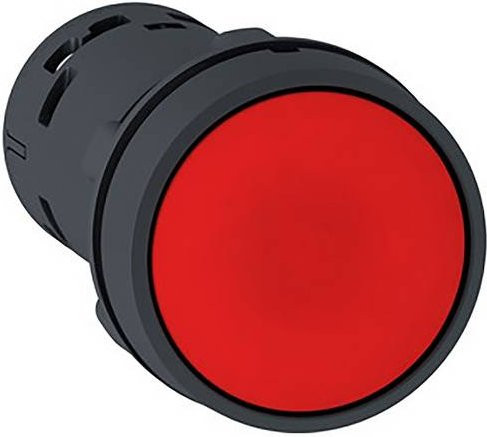 Schneider Electric Harmony XB7NA42 Drucktaster aus Kunststoff in Rot mit 1Ö und Schraubklemme, Durchmesser: 22 mm - Bild 1