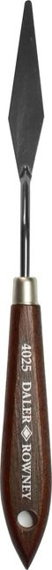 Daler-Rowney Malmesser Rund aus Holz und Messing, 9 cm, FSC-zertifiziert, Braun - Bild 1