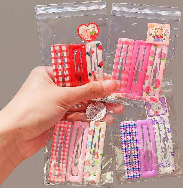 raindo Haarspangen Erdbeer-Set, 3-teilig, Kinder - Bild 1