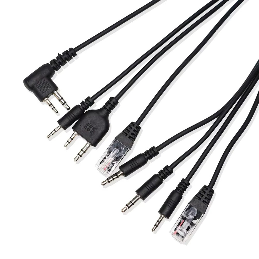 8 in 1 USB-Programmierkabel für Walkie Talkies und Funkgeräte von Baofeng, Kenwood, Motorola, Yaesu und Icom in Schwarz - Bild 5