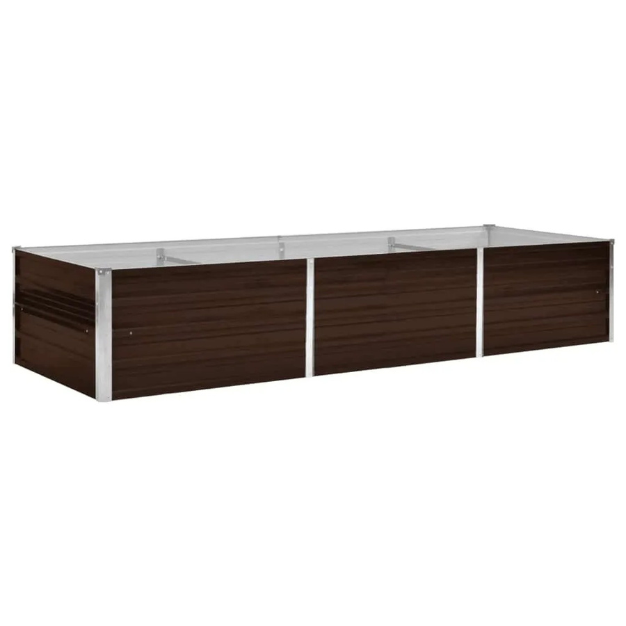 DELUKE Hochbeet OSKAR aus verzinktem Stahl in Braun, B/T/H: 240 x 80 x 45 cm - Bild 2