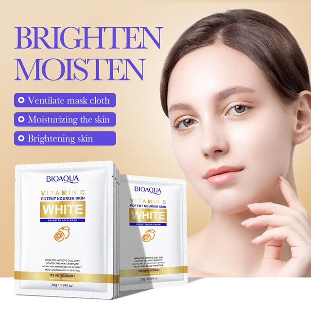 BIOAQUA Vitamin C Gesichtsmaske, 10 Stück, Unisex - Bild 1