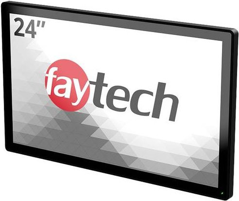 Faytech FT24TMCAPOB Touchscreen-Monitor 24 Zoll Full HD 1920 x 1080 Pixel Schwarz mit HDMI, DisplayPort und VGA - Bild 1