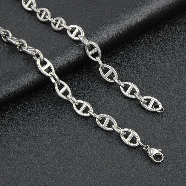 KenLy Halskette Edelstahl, Silber, 60 cm, Unisex - Bild 1