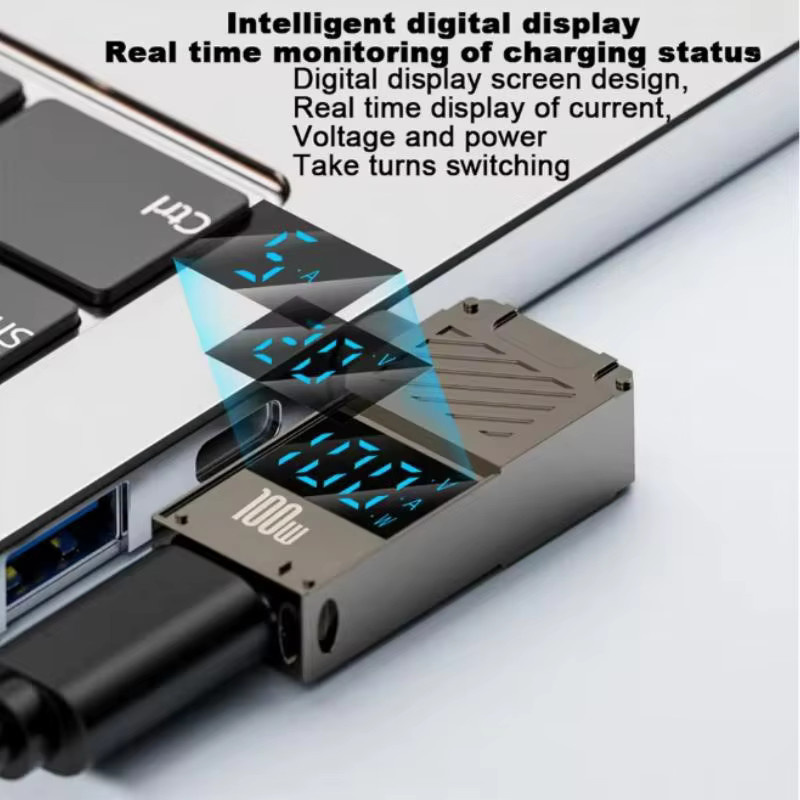 Fengyidz USB-C zu DC Stecker Konverter 100W Ladeadapter für Laptop in Schwarz - Bild 4