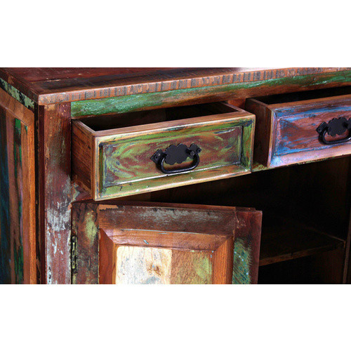 SIT Sideboard RIVERBOAT aus Altholz in Bunt, Rustikaler Stil, B/H/T: 160 x 80 x 40 cm - Bild 3