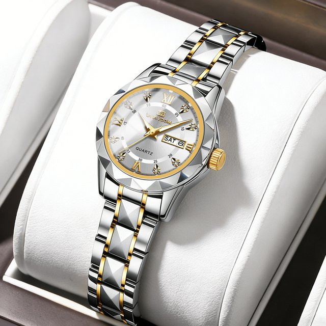 VA VA VOOM Armbanduhr Edelstahl, Quarz, 28 mm, Kristall, Damen - Bild 1