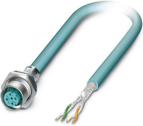 Phoenix Contact 1534588 Sensor-Aktor-Einbausteckverbinder M12 Buchse, 4-polig, blau, Schraubanschluss, 0,50 m - Bild 1