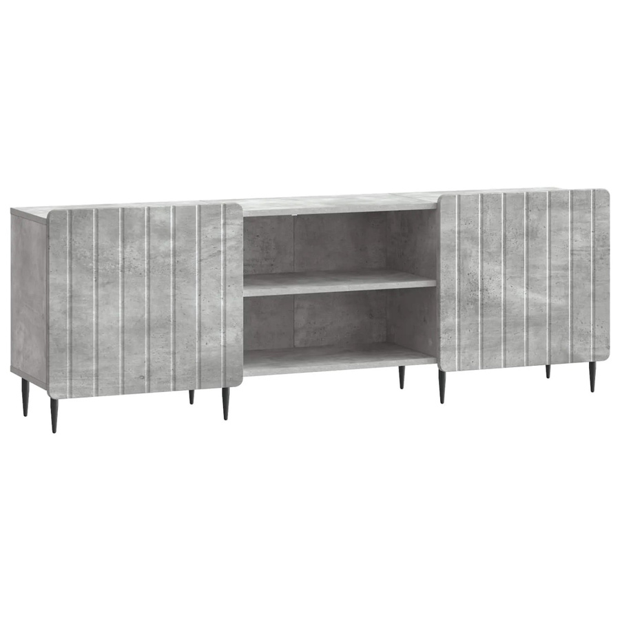 vidaXL TV-Schrank modern in Betongrau aus Holzwerkstoff und Metall, B/T/H: 150 x 31 x 52 cm - Bild 2