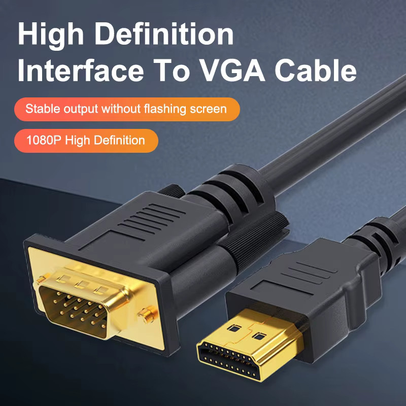 SD&HI HDMI auf VGA Adapter Konverterkabel in Schwarz mit Full HD 1920 x 1080P, Länge: 1,8 m - Bild 5