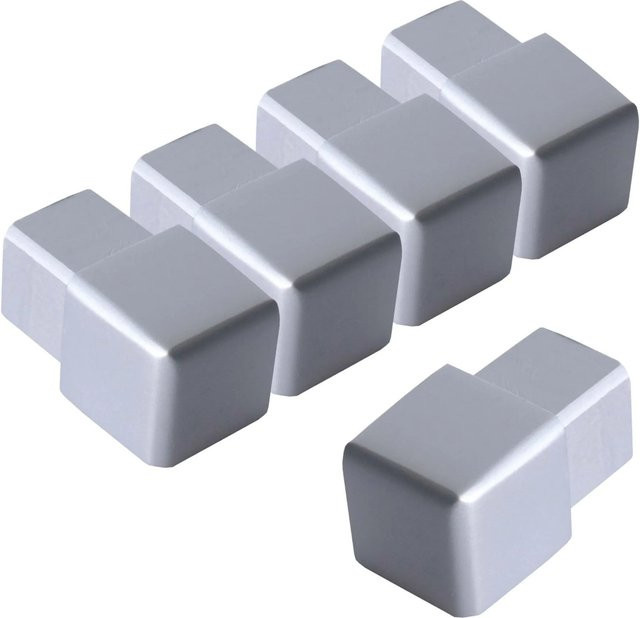 Dalsys Endstück Quadratprofil aus Aluminium, Farbe: Silber (Chrome Glänzend), Maße: 5 x 12,5 mm - Bild 1