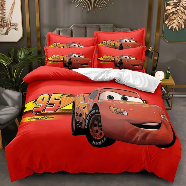 Treasure T-shirts Kinder Lightning Cartoon Bettwäsche Set, dreiteilig, Multicolor, B/H: 155 x 200 cm - Bild 1