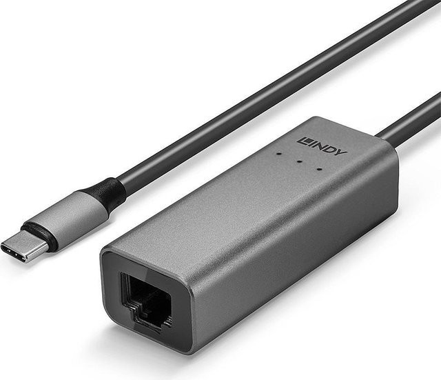 Lindy Netzwerkadapter USB-C 3.1 mit 2,5 Gigabit Ethernet in Silber (43314) - Bild 1