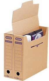 ELBA Archiv-Schachtel tric system Klein, 12 Stück, braun, B: 7,6 cm, T: 33,9 cm, H: 31,4 cm - Bild 1