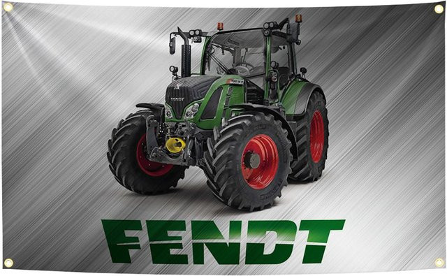 Wandteppich Deutsche Landmaschinen Fendt Flagge aus Polyester mit Digitaldruck, Farbe: Grün, Breite: 90 cm, Höhe: 150 cm - Bild 1