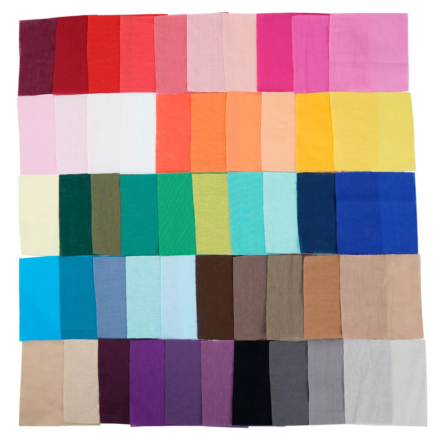 50 Stück Baumwollstoff Quadrate von INFEI in Multicolour für Patchwork, Quilten und DIY-Projekte, B/B: 25 x 25 cm - Bild 1