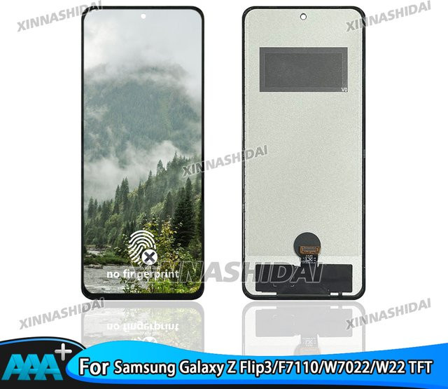 Samsung Galaxy Z Flip 3 TFT-Display mit LCD-Touchscreen-Digitizer in Schwarz für F7110 W7022 W22 ohne Rahmen - Bild 1