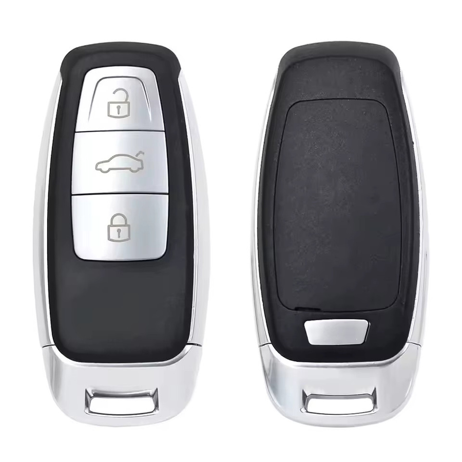 KEYECU Upgrade Fernbedienung Auto Schlüssel Gehäuse für Audi A4 A6 Q7 TT A3 Q3 R3 Q2 S3 RS3 in Schwarz - Bild 1