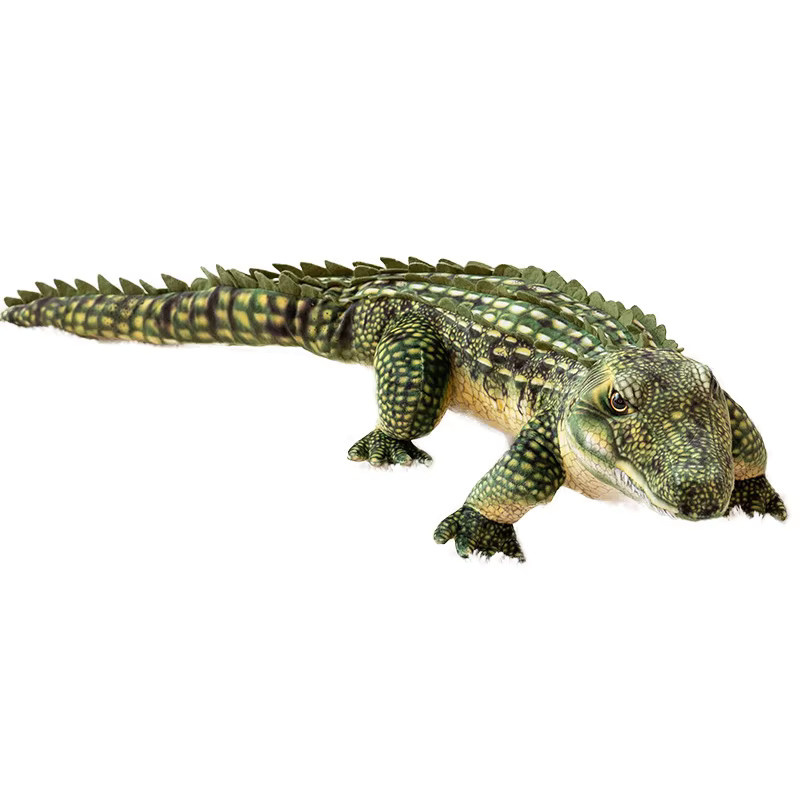 Langes Krokodil Plüsch Puppe Kissen, Braun/grün, Weiches Spielzeug - Bild 3
