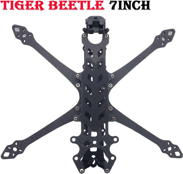 Tiger Bee 7 Zoll FPV Carbon Rahmen für APEX Mark 4 Freestyle RC Racing Drone in Schwarz - Bild 1