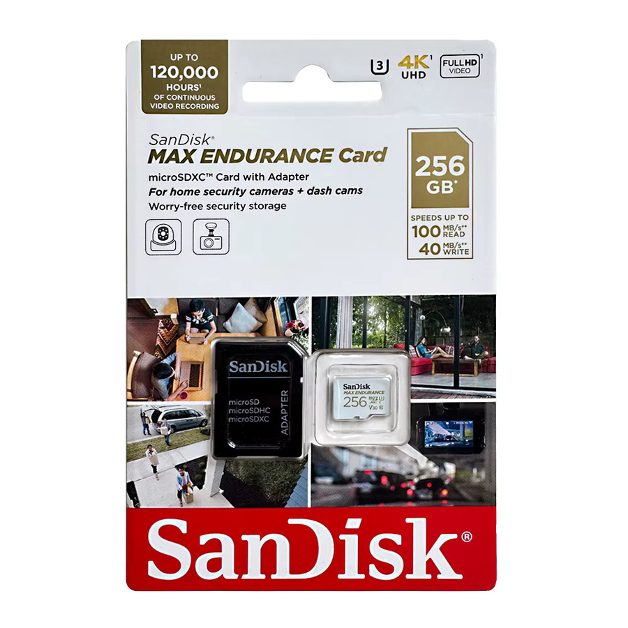 SanDisk MAX ENDURANCE MicroSD Speicherkarte U3 für 4K Full HD Fahrtenschreiber und Überwachungskameras - Bild 2