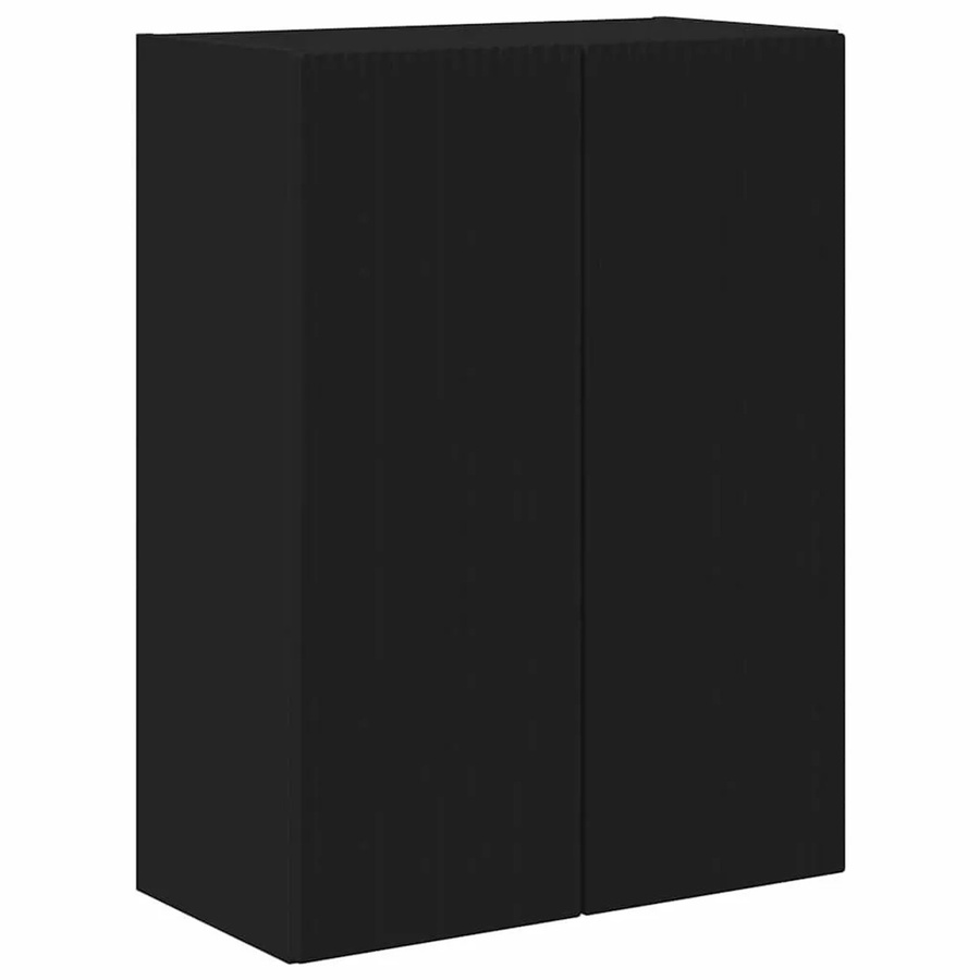 vidaXL TV-Wandschrank Schwarz Modern aus Holzwerkstoff B/T/H: 59,5 x 31 x 80 cm - Bild 2