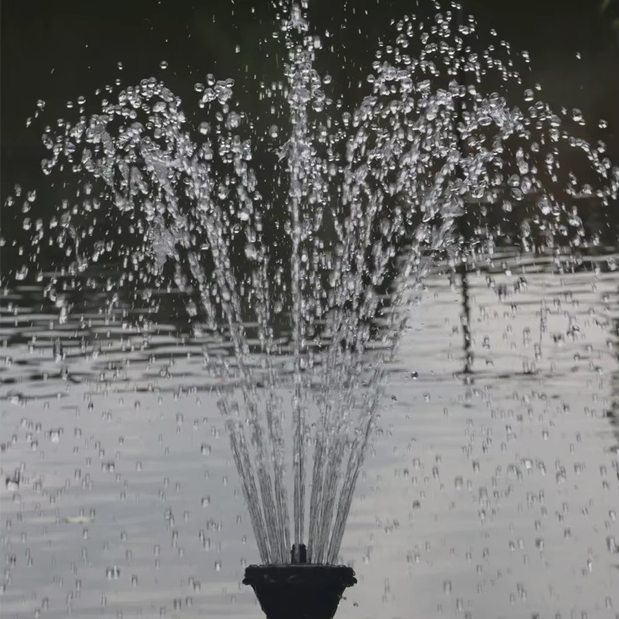 Verstellbares Kunststoff-Springbrunnenkopf-Set in Schwarz für Gartenteiche, Pools und Aquarien mit 1/2-Zoll und 3/4-Zoll Düsen-Kit - Bild 3