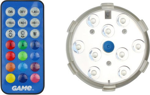 SUMMER FUN Unterwasser-LED-Licht mit Fernbedienung, batteriebetrieben, IPX8 wasserdicht, Farbe: Mehrfarbig/Weiß/Transparent - Bild 1