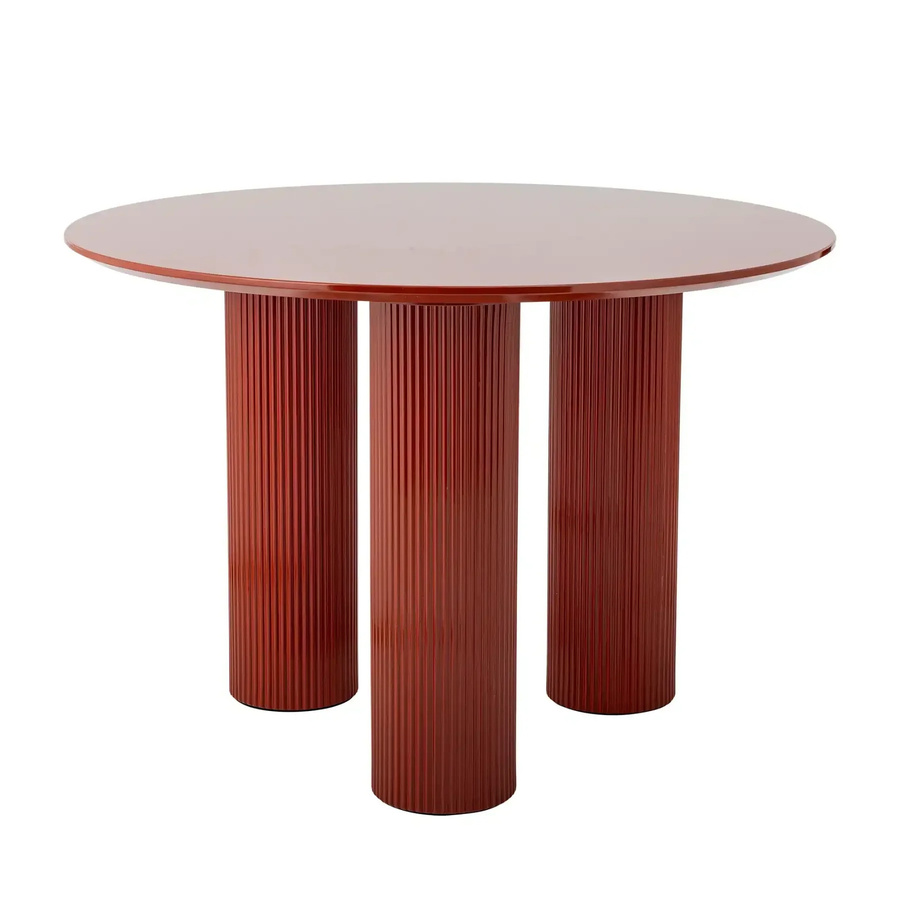 Runder Esstisch Della von Bloomingville in Rot, Durchmesser: 110 cm - Bild 1