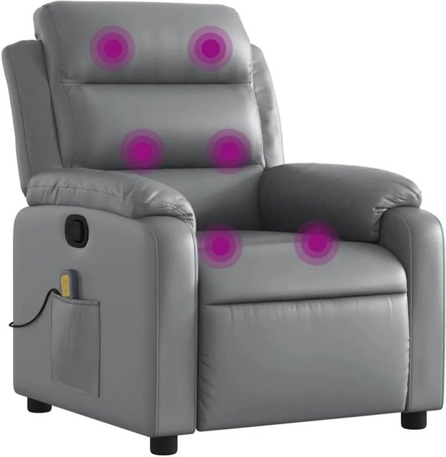 vidaXL Massagesessel Relaxsessel in Grau aus Kunstleder mit Armlehnen - Bild 1