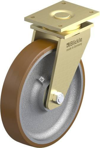 Blickle Lenkrolle LS-GB 360K in Silber und Braun mit 360 mm Rad-Durchmesser und einer Tragfähigkeit von maximal 2500 kg - Bild 1