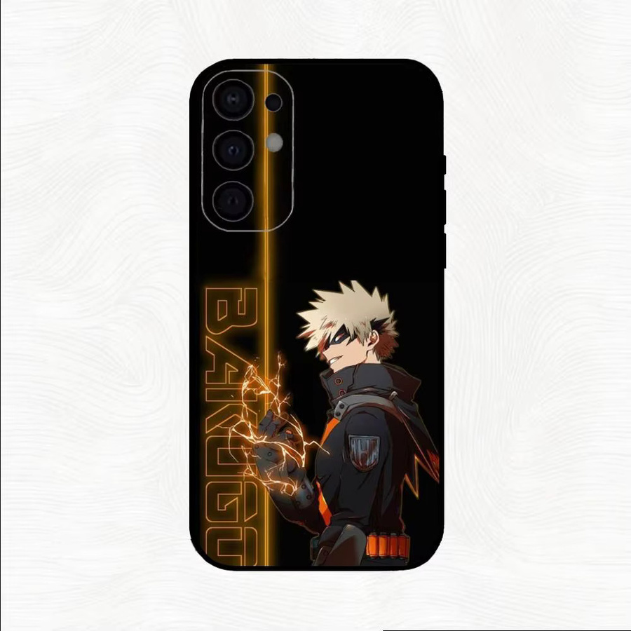 K-Katsuki Bakugo Hero A-Academia Handyhülle für Samsung Galaxy S25 S24 S23 S22 S21 S20 Plus FE Lite in Schwarz - Bild 2