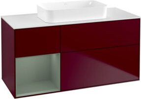 V&B Waschtischunterschrank Finion mit Regalfach links in Peony Matt, B/T: 120 x 60 cm - Bild 1