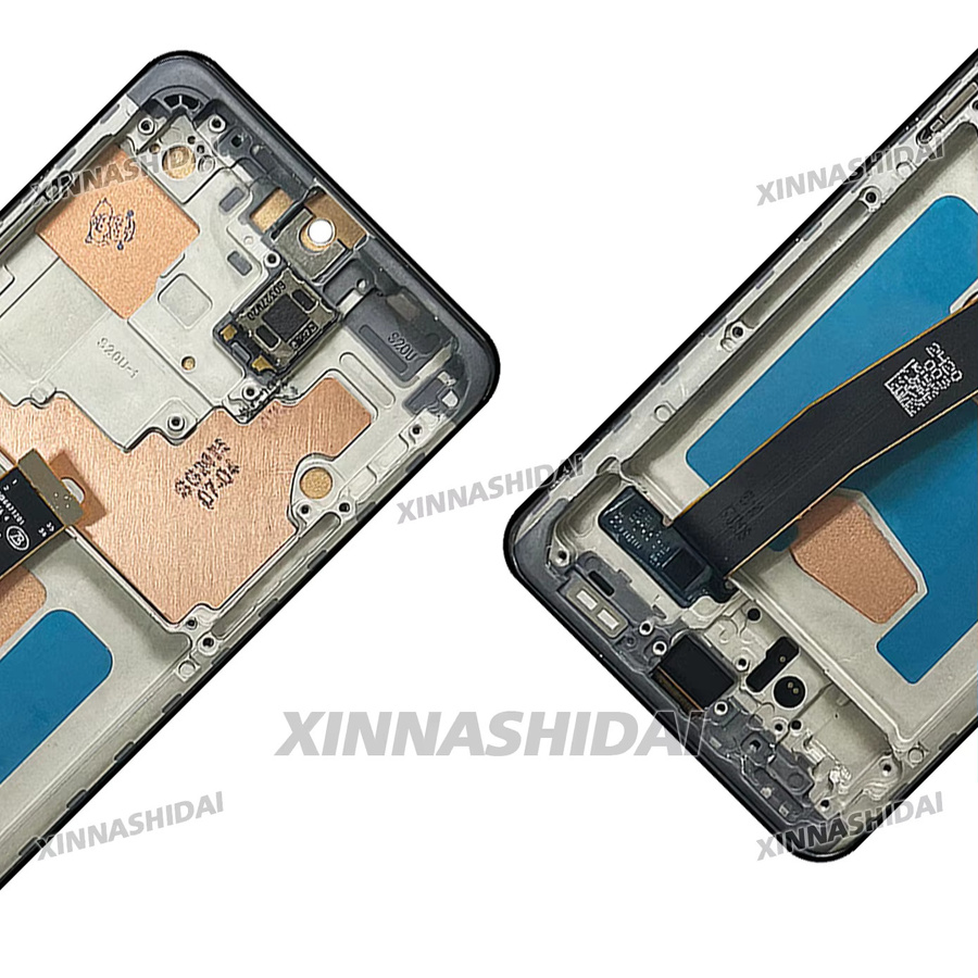 Samsung S20 Ultra Ersatzdisplay mit Touchscreen und Rahmen inklusive hinterer Abdeckung in Schwarz - Bild 4
