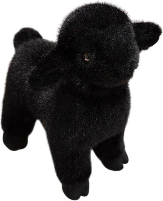 Binchi Fitness Lamm-Kissen, Plüschtier, Schwarz Weiß, 30cm, ab 14 Jahre - Bild 1