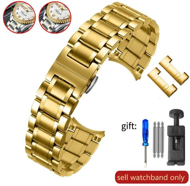 Lanspo Uhrenarmband Edelstahl, gold, Unisex, 24mm - Bild 1