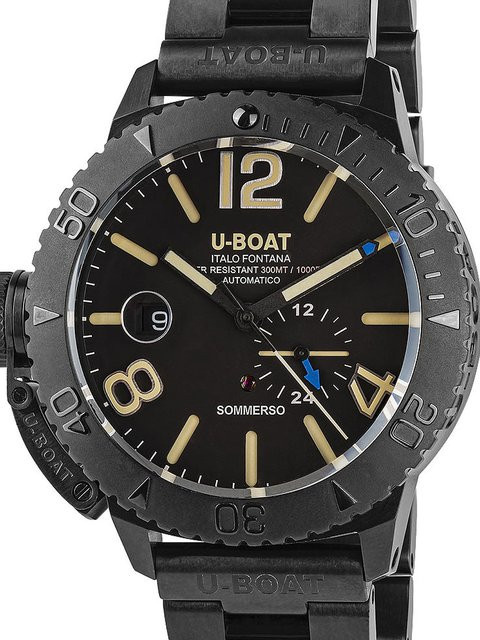 U-Boat Armbanduhr Automatik, Edelstahl, Schwarz, 46 mm, Herren - Bild 1