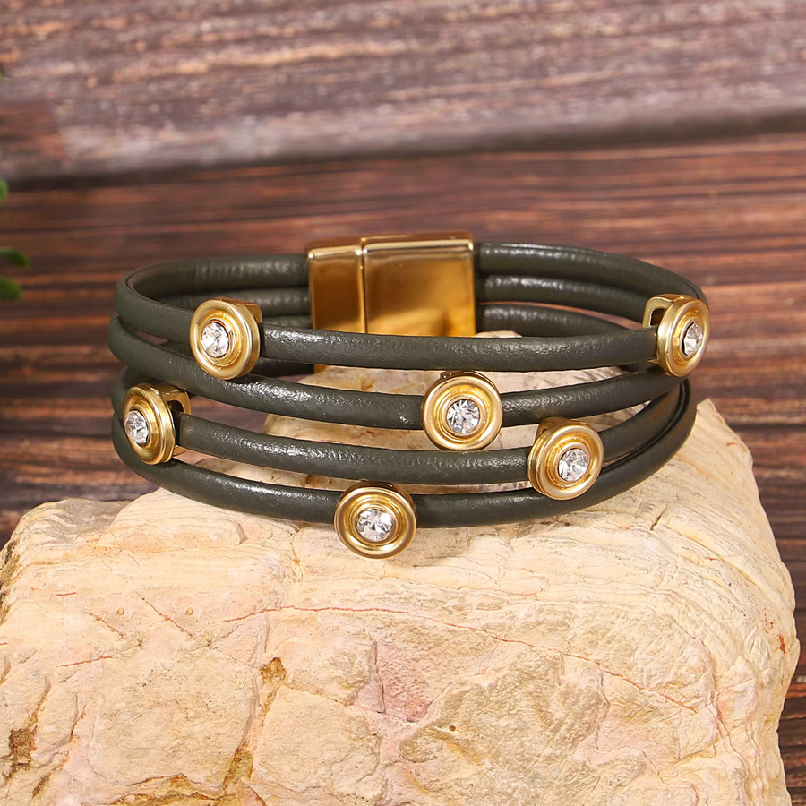 Amorcome Armband, Leder, Gold, Damen - Bild 2