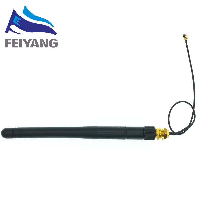 SAMIROB WLAN Antennen-Set mit 2,4 GHz 3 dBi Antenne und 17 cm PCI U.FL IPX auf RP-SMA Pigtail-Kabel in Schwarz für ESP8266 und ESP32 - Bild 4