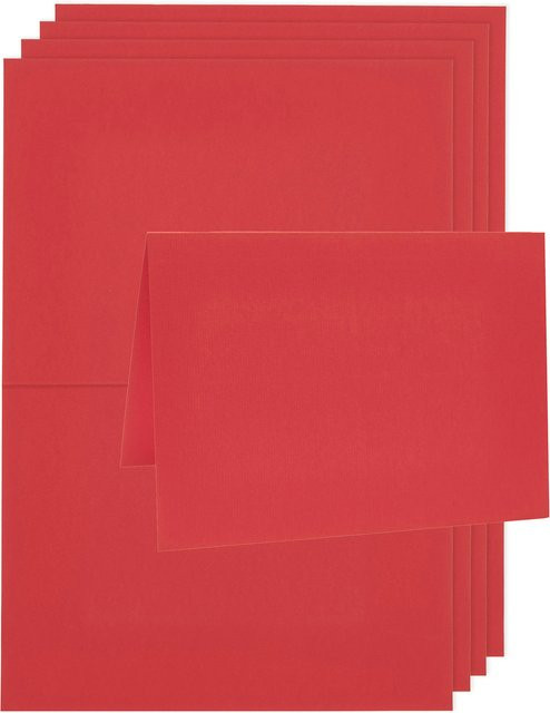 Rico Design Paper Poetry Luxury Karten A5 in Rot - Bild 1