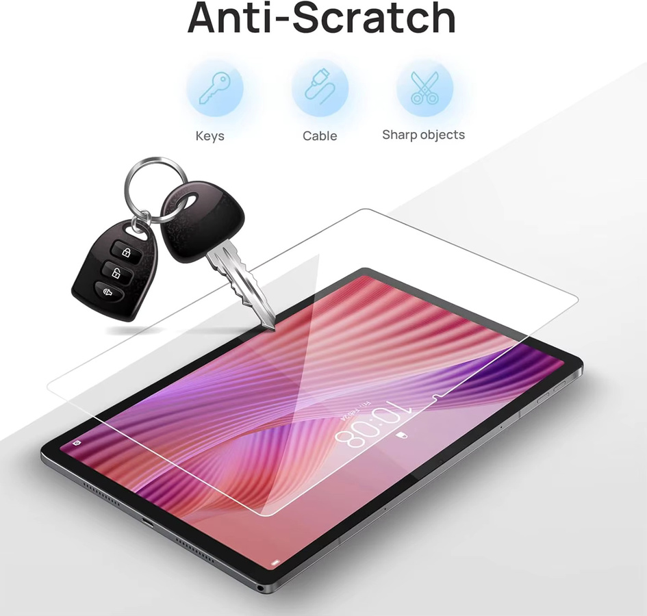 Schutzglas für Lenovo Tab 10.1 (2025) 10,1 Zoll TB311FU TB311XU, Transparent, HD Displayschutzfolie aus gehärtetem Glas mit 9H Härtegrad und Anti-Fingerprint-Beschichtung - Bild 4