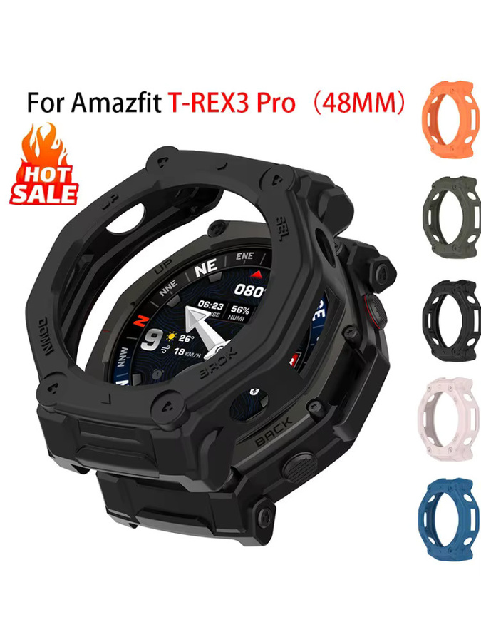 CAOWTAN TPU Schutzhülle für Amazfit T-Rex 3 Pro 48mm Smartwatch in Weiß - Bild 6