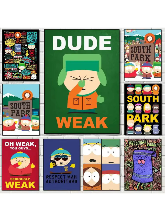 Potdemiel South Cartoon Park Wandkunst Poster in Mehrfarben als Wanddeko für dein Zimmer oder Büro - Bild 7