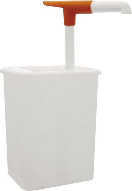 Schneider Druckknopf Dosierspender aus Materialmix, Weiß, 3000 ml, B: 14 cm, L: 17,5 cm - Bild 1