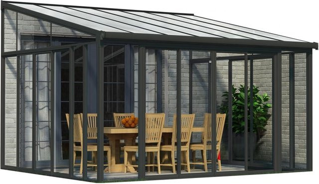 Palram - Canopia SanRemo Wintergarten Anthrazit L x B x H: 425 x 382 x 310 cm - Bild 2