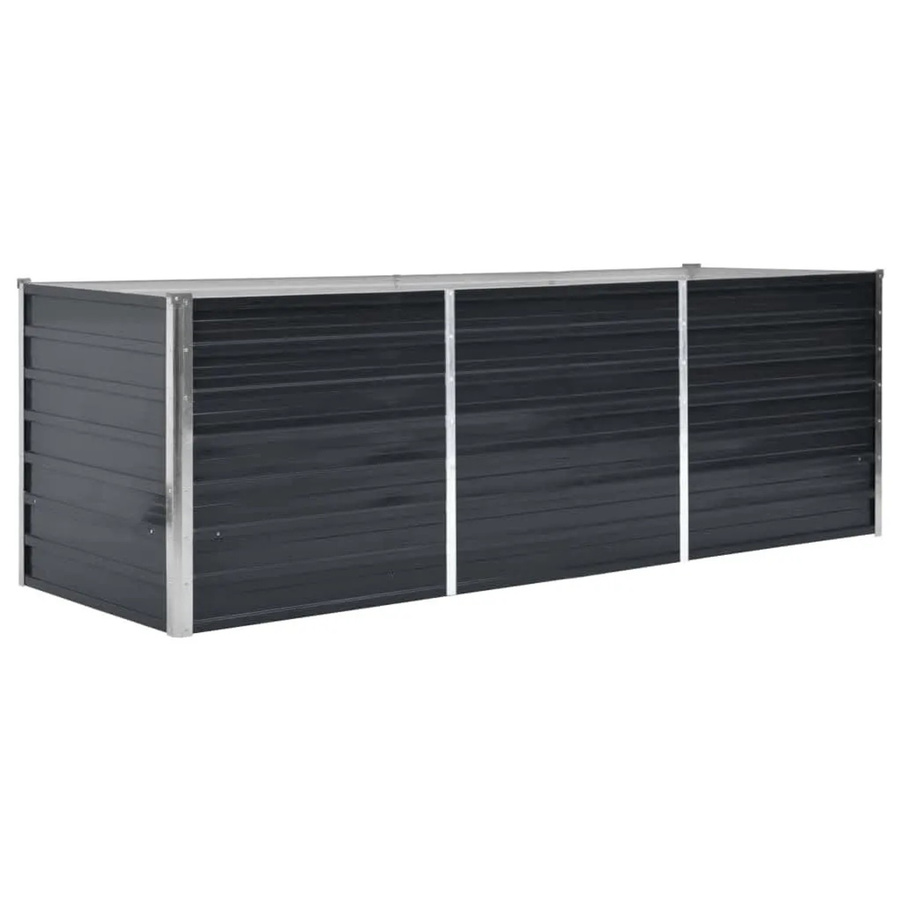 DELUKE Hochbeet OSKAR aus verzinktem Stahl in Anthrazit, B/T/H: 240 x 80 x 77 cm - Bild 2